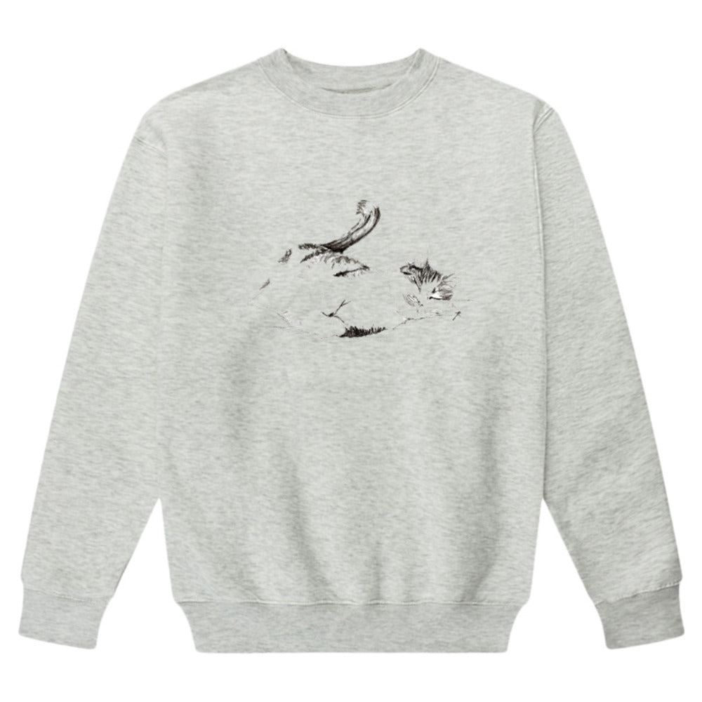 Adults Mens and Women's Cat Unisex Premium Crewneck Sweatshirt - Lane Seven LS14004