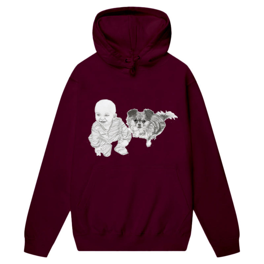 Unisex men's and women's College Hoodie - AWD JH001