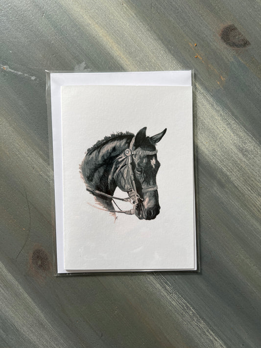 Bridled Horse Card